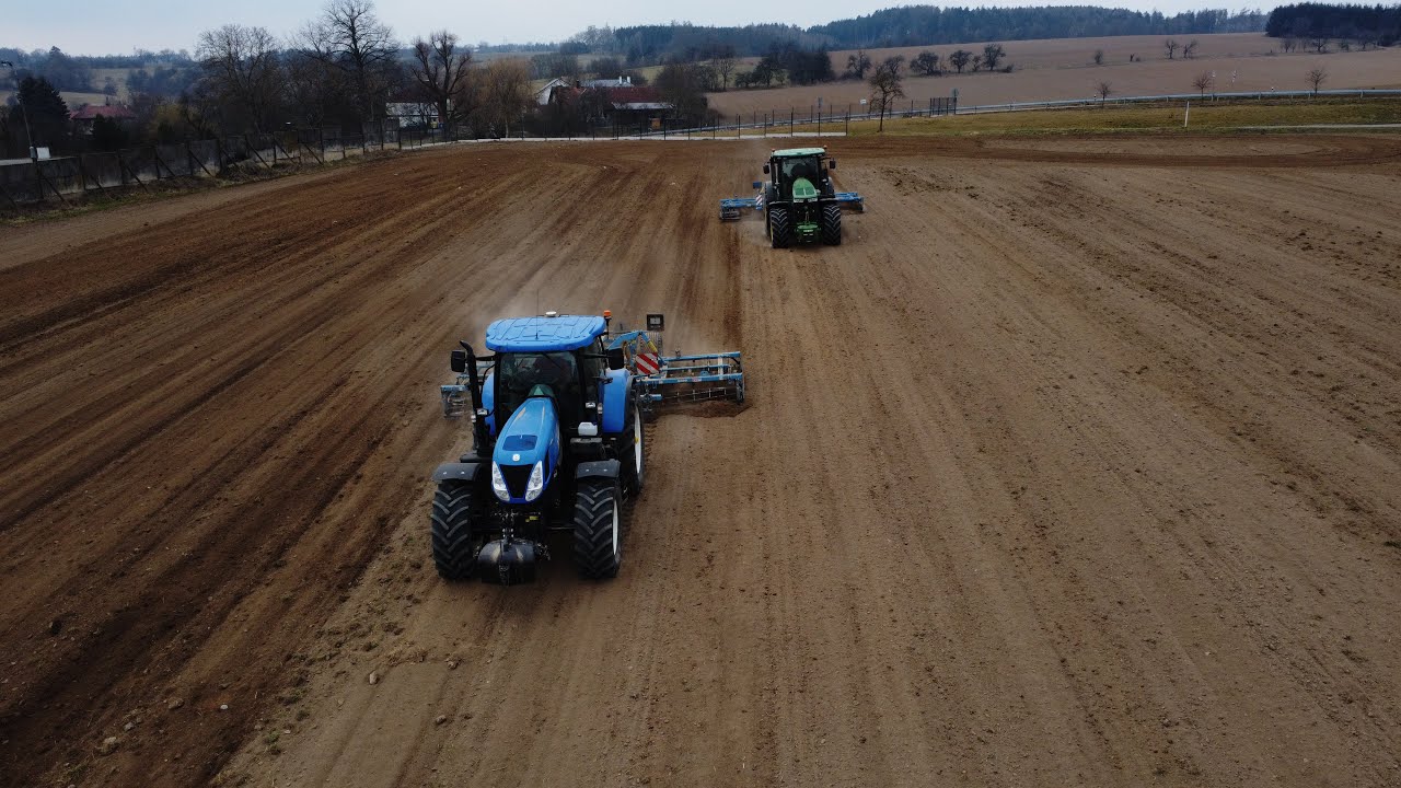 Př&iacute;prava půdy pro set&iacute; 2025 | John Deere 6R250, 7R310 & New Holland T7.250  Farma Burian