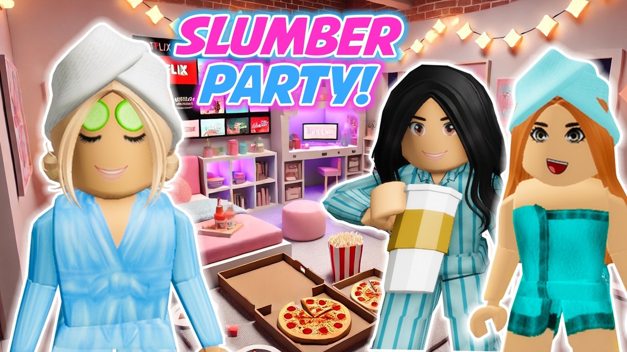 ULTIMATE SLUMBER PARTY DRAMA IN ROBLOX BROOKHAVEN!