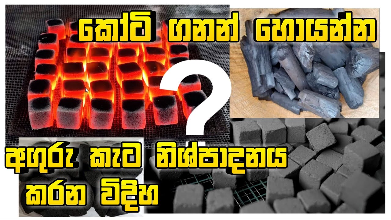 අගුරු කෑට නිශ්පාදන වයාපාරය Charcoal Cube Production How to Start Charcoal Cube Business Aguru Keta