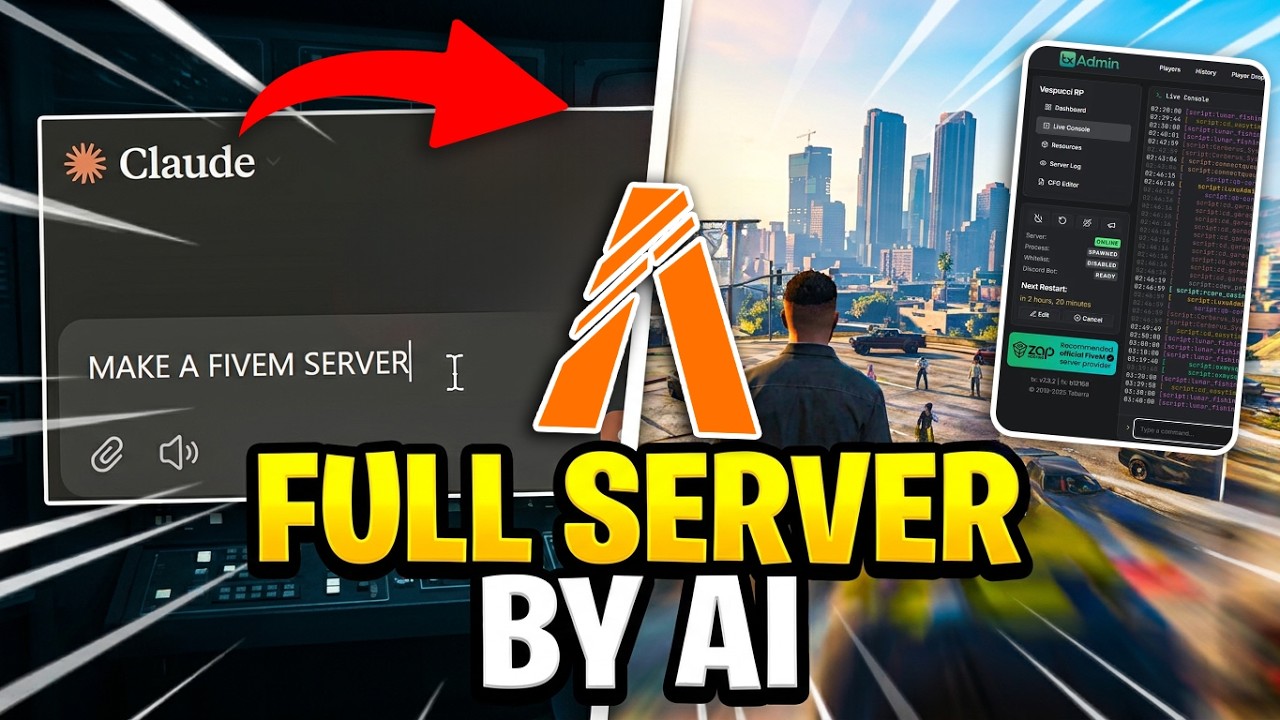 Я попросил Claude AI создать сервер FiveM&hellip; ЭТО БЕЗУМИЕ!