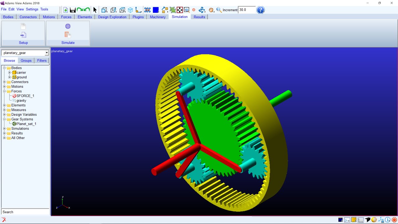 MSC Adams | Machinery: Planetary Gear