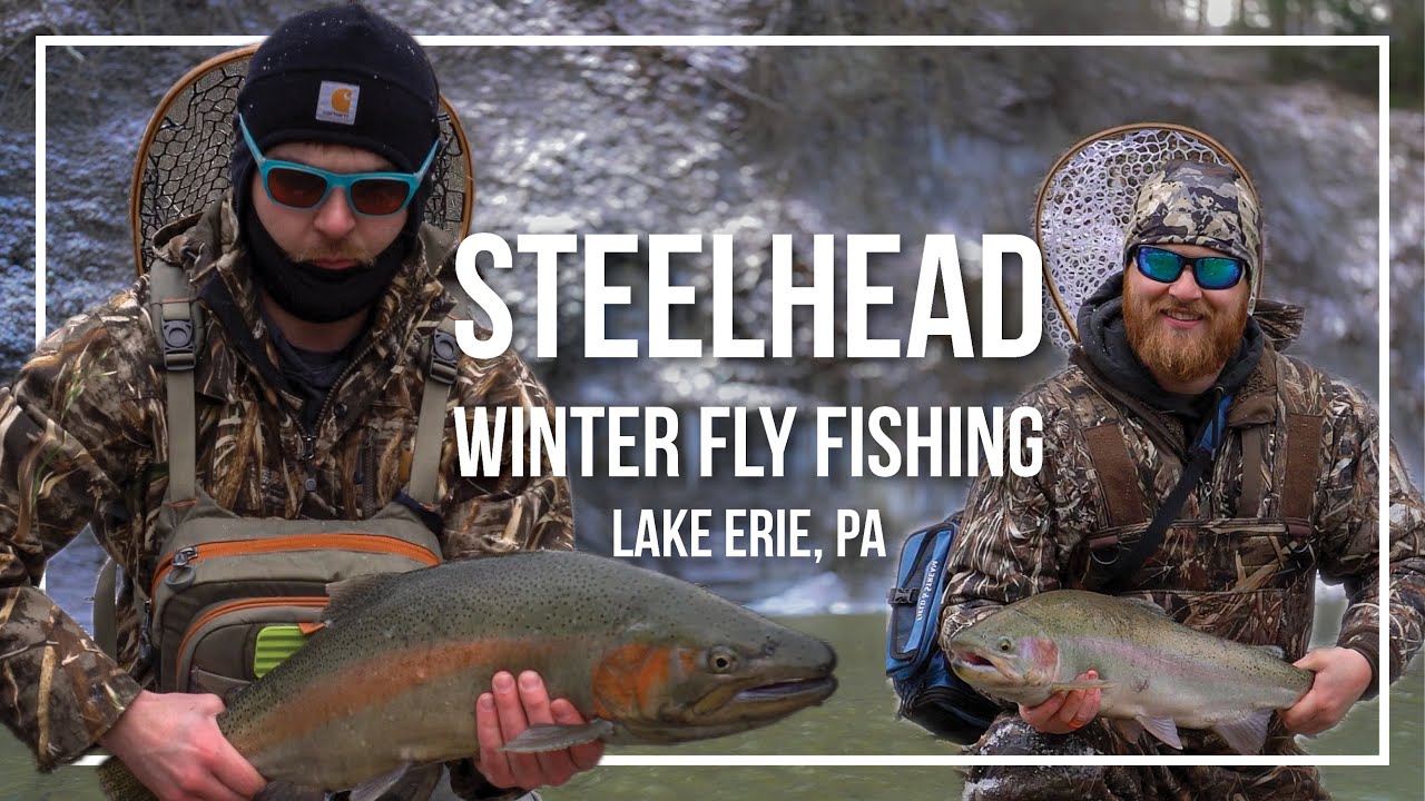 Winter Steelhead Fly Fishing at Lake Erie (AMAZING Day)