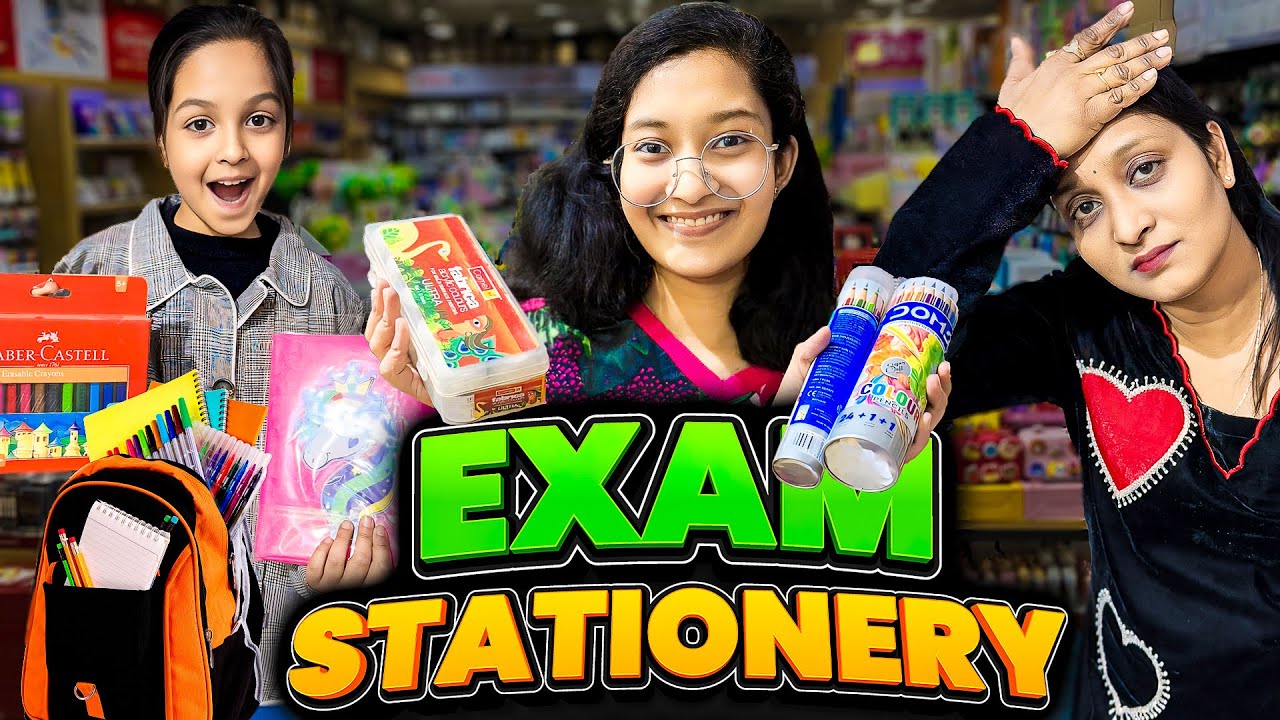 STATIONERY SHOPPING 🛍️ FOR BOARD EXAMS 📝| Cute Sisters