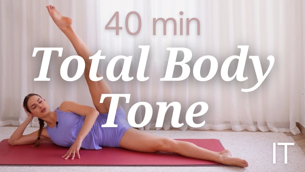 (ITA) Pilates Total Body Senza Carico sui Polsi | Allenamento Tonificante di 40 Minuti