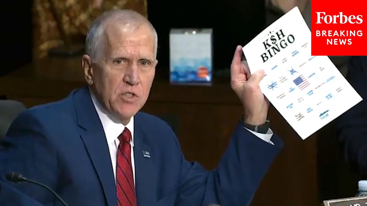 JUST IN: Thom Tillis Trolls Dems At Kash Patel Hearing With 'Bingo' Card Mocking Their Objections