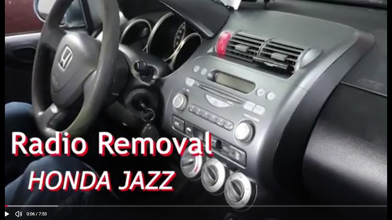 Radio Removal Honda Jazz 2002 - 2007 Tutorial