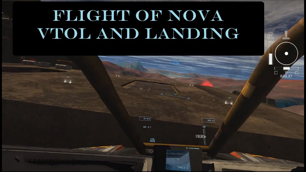 Flight of Nova beginner guide: VTOL: hovering, stopping, landing