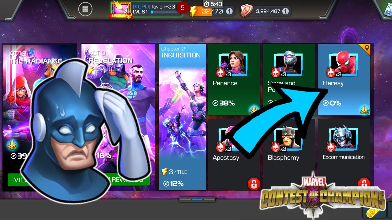 ACT 9.2.3 (Heresy) Difficult path completion | MCOC GAMEPLAY IN HINDI|