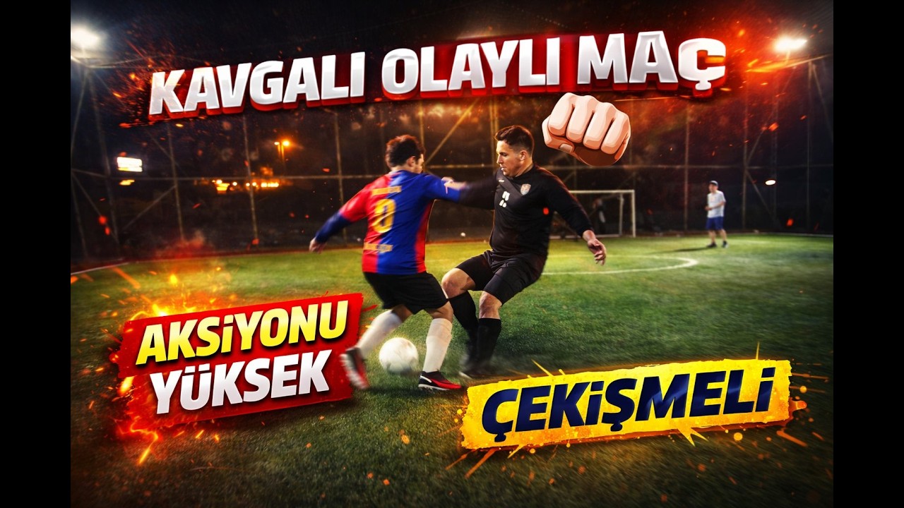 KAVGALI GÜRÜLTÜLÜ BOL ÇEKİŞMELİ HALISAHA GO PRO 4K