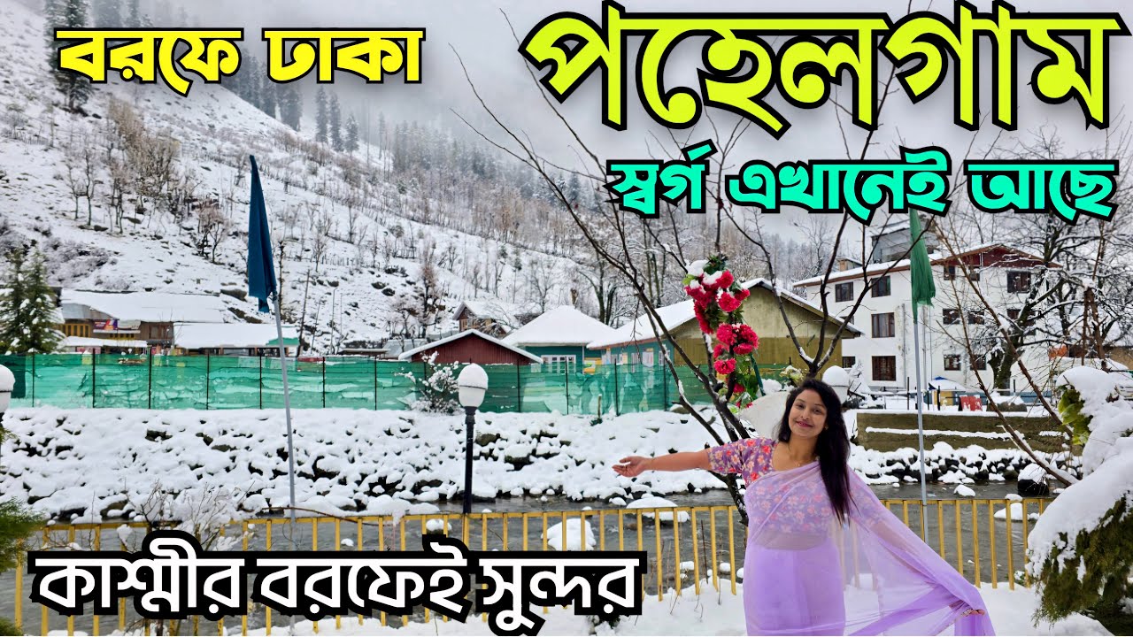 Pahalgam Kashmir| প্রচণ্ড তুষারপাতে কাশ্মীর ভ্রমণের অভিজ্ঞতা| বরফ আবৃত বেতাব ভ্যালী| পহেলগাও সাইডসিন