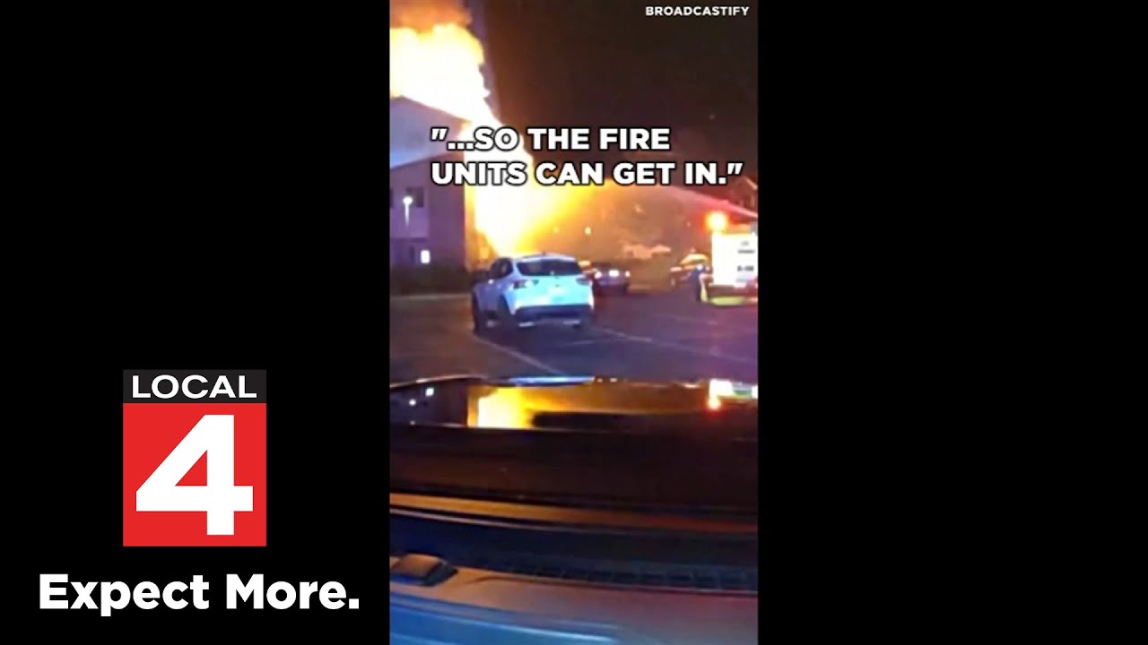 Did police cars get in the way of firefighters responding to Southgate fire?