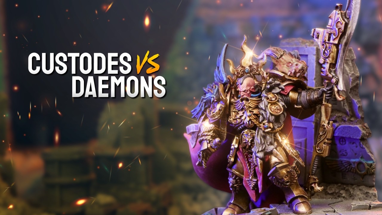 Adeptus Custodes vs Chaos Daemons  - A Live Warhammer 40k Battle Report