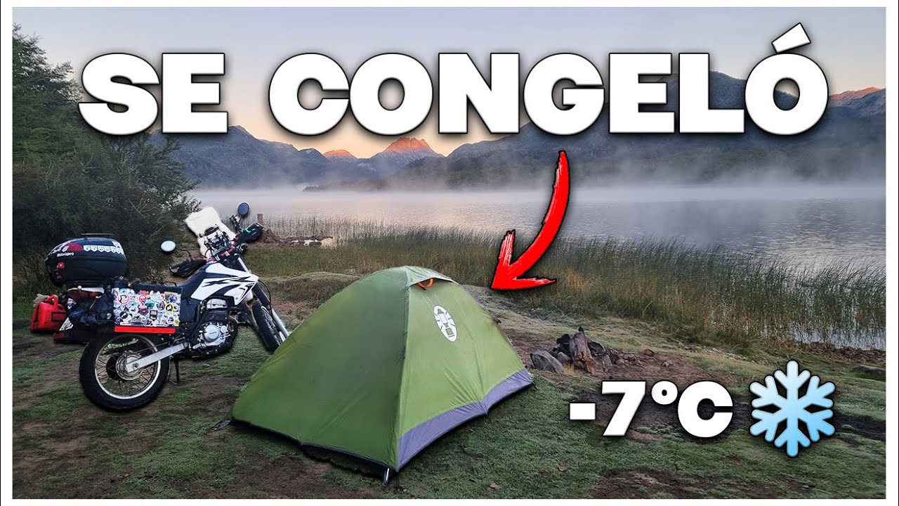 ACAMPO CON FRÍO EXTREMO Y NO PUEDO SALIR DE LA CARPA!! ❄️ (7 Lagos, Patagonia Argentina)