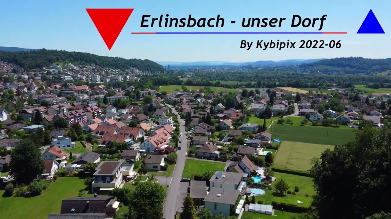 Drohnenflug &uuml;ber Erlinsbach - vom Gemeindeschopf bis zum Chilbig - 2022-06