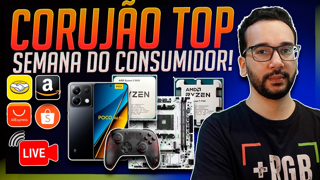 AO VIVO! SELEÇÃO Promoções SEMANA DO CONSUMIDO! AliExpres, Shopee, Mercado Livre, Amazon  e mais!