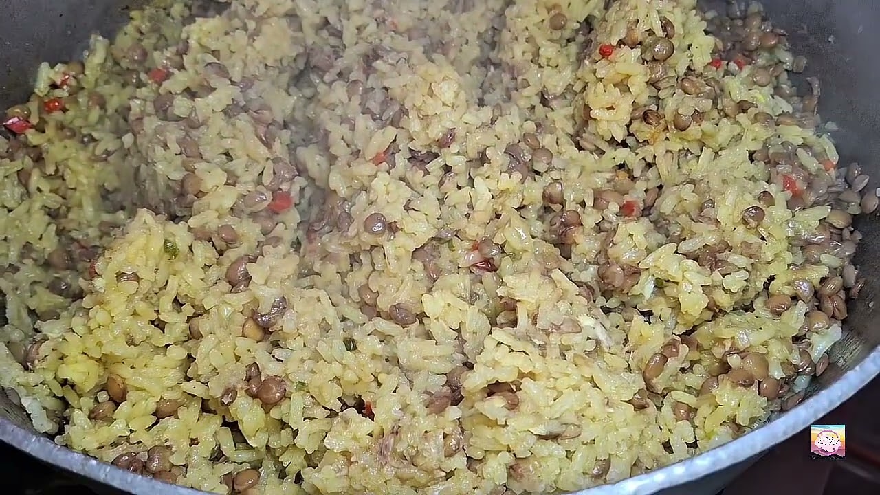 Como preparar arroz de lentejas y carne en viste  muy rica paso a paso 