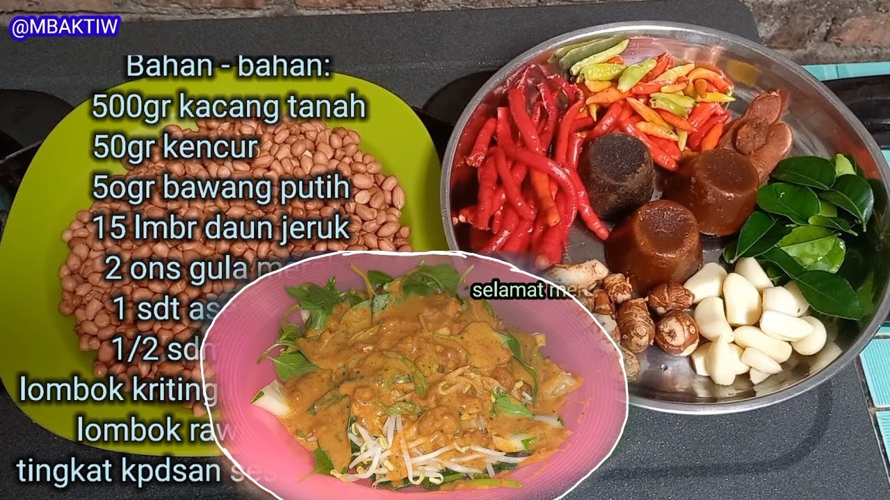 Resep sambel pecel blender jamin muantuuul👌