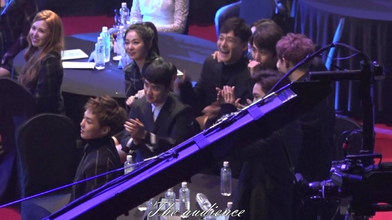 160217 가온 세훈 웨이보스타상 형들의 뜨거운 반응 ㅋㅋ엑소 exo 가수석