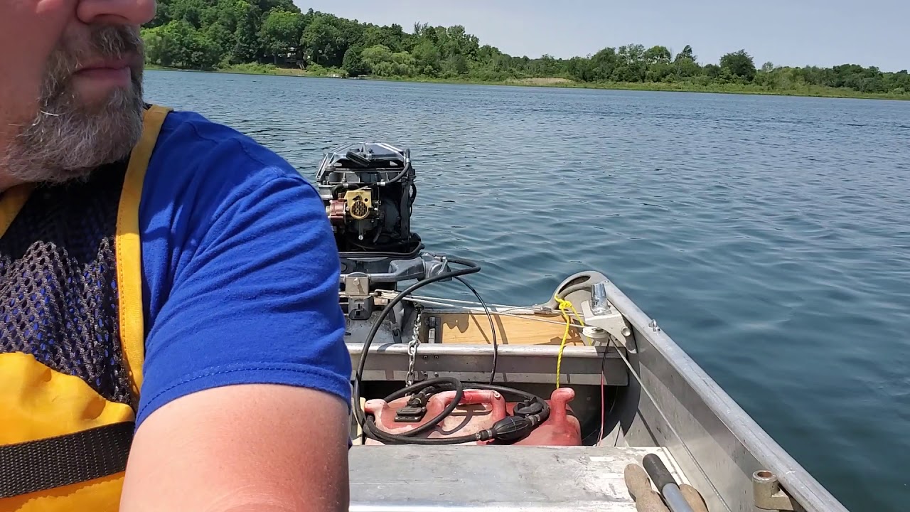 1963 Evinrude Big Twin 40hp Outboard Motor Lake Test