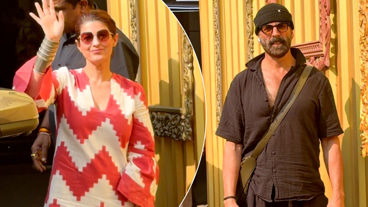 Mr & Mrs Khiladi! Akshay Kumar & Twinkle Khanna Arrive In Style With Daughter At Kalina Airport
