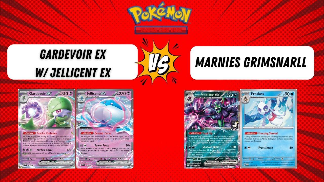 Pokémon TCG | Casual League play | Gardevoir EX w/ Jellicent EX vs Marnies Grimsnarl EX