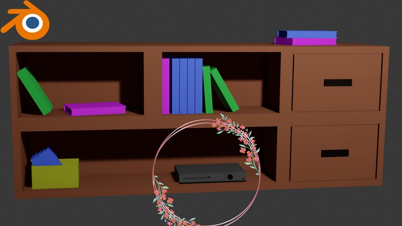 Blenderda Dolap Dvd Kitap Kutu Modelleme || Blender 2023 2.Bölüm