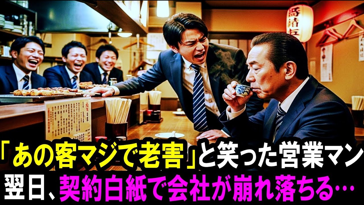 「あの客マジで老害」と笑った営業マン。翌日、契約白紙で会社が崩れ落ちる・・・