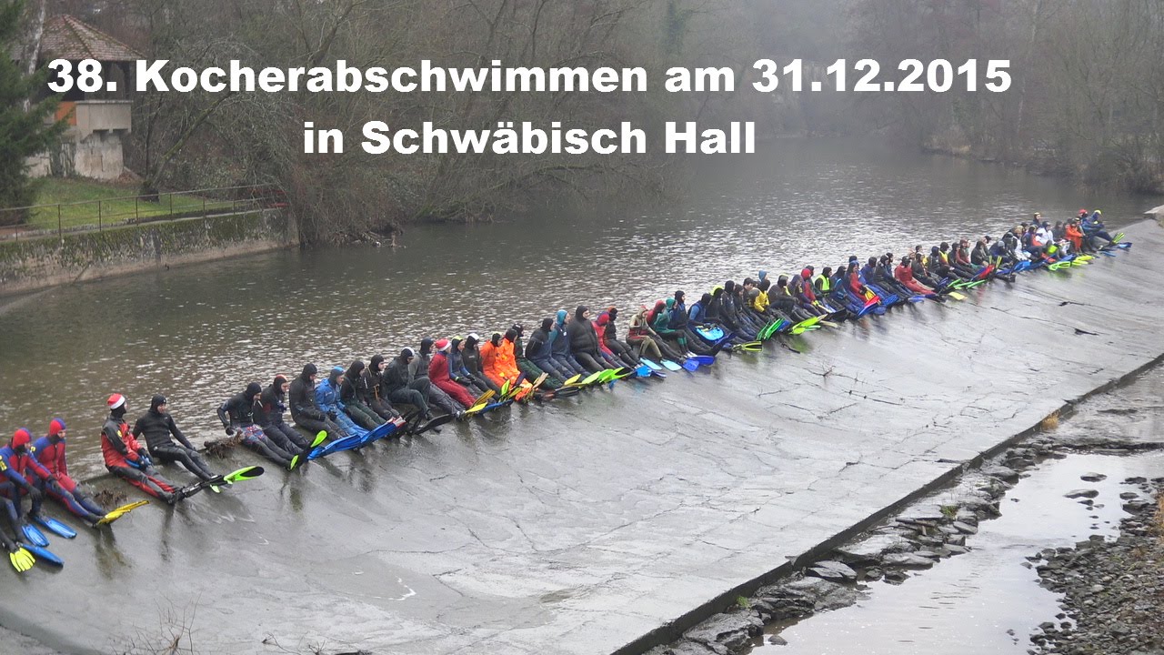 Kocherabschwimmen der DLRG in Schwäbisch Hall am 31.12.2015