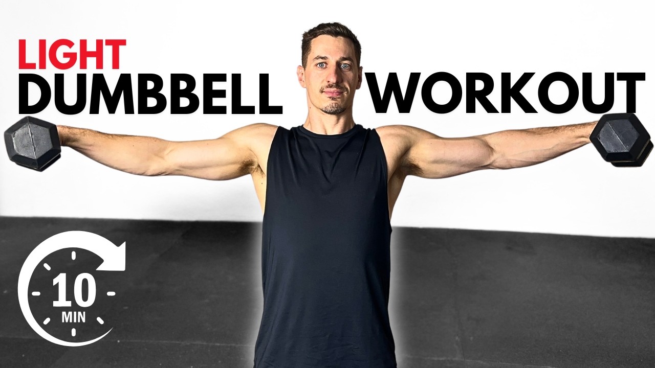 10 Min LIGHT DUMBBELL UPPER BODY WORKOUT at Home