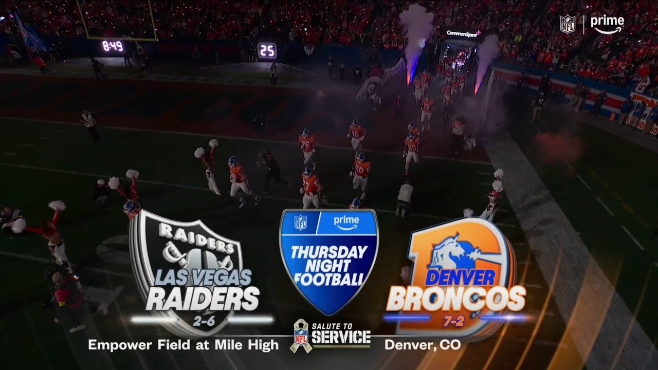 Thursday Night Football on Prime intro | LV@DEN | 11/6/2025