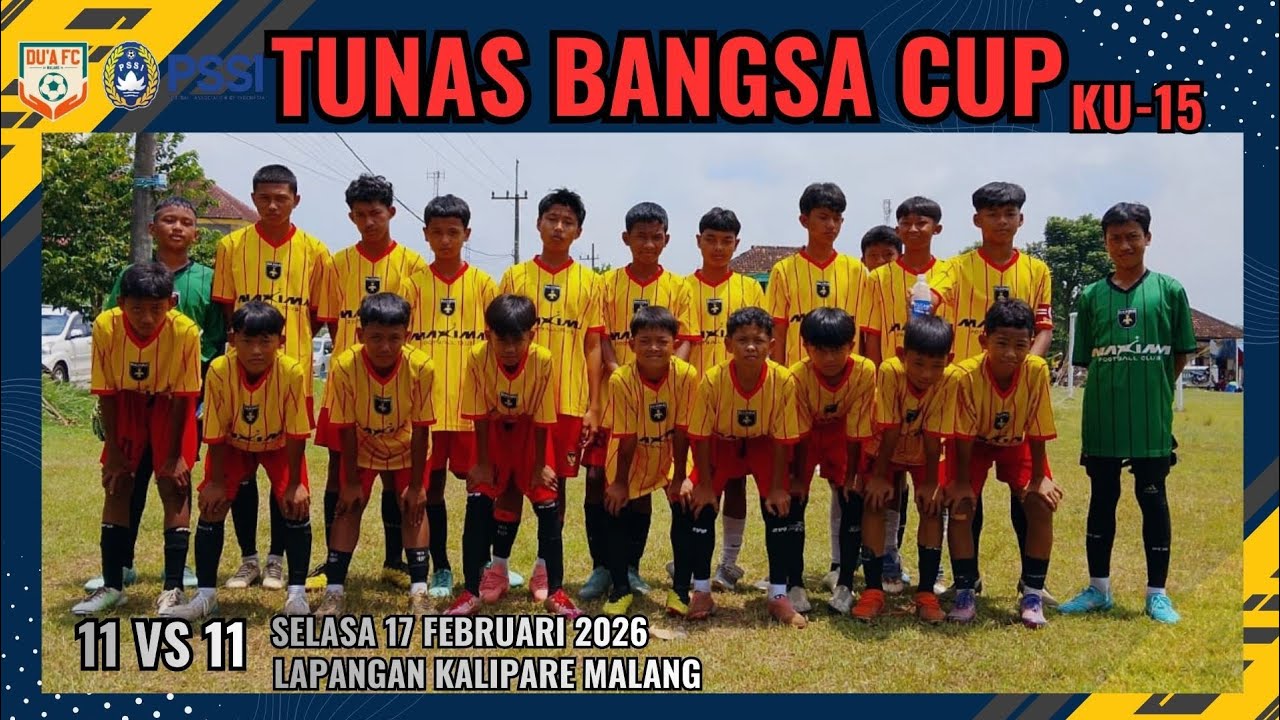 TUNAS BANGSA CUP 2026 KU-15 : DU'A FC VS ARUNDA | 17 FEBRUARI 2026 LAPANGAN KALIPARE MALANG