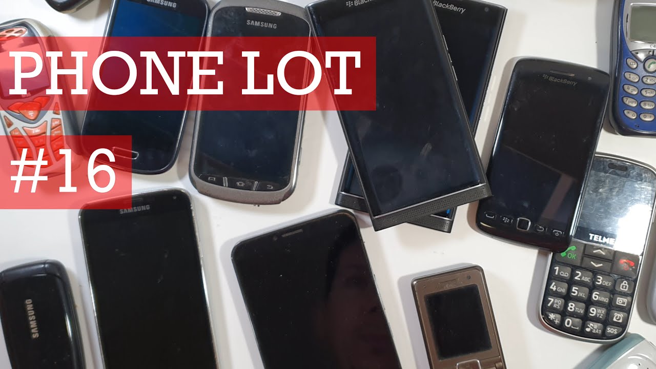 Retro phones lot with Google Pixel 1 and BlackBerry Priv smartphones