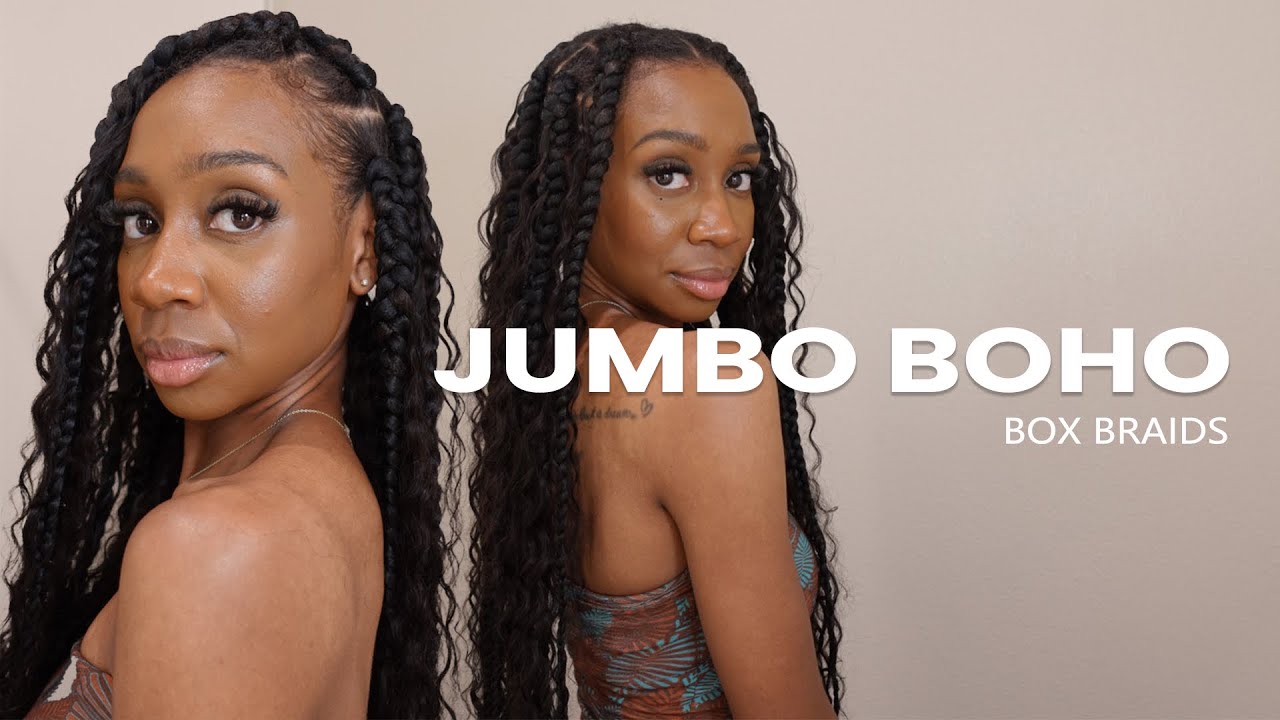 FIRST TIME TRYING JUMBO BOHO BOX BRAIDS | BEGINNER FRIENDLY | @eayonhairstore