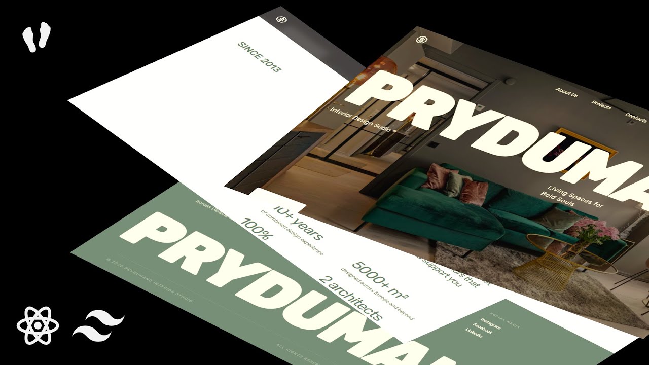 Build Prydumano: Premium Interior Design Landing Page with React & Tailwind