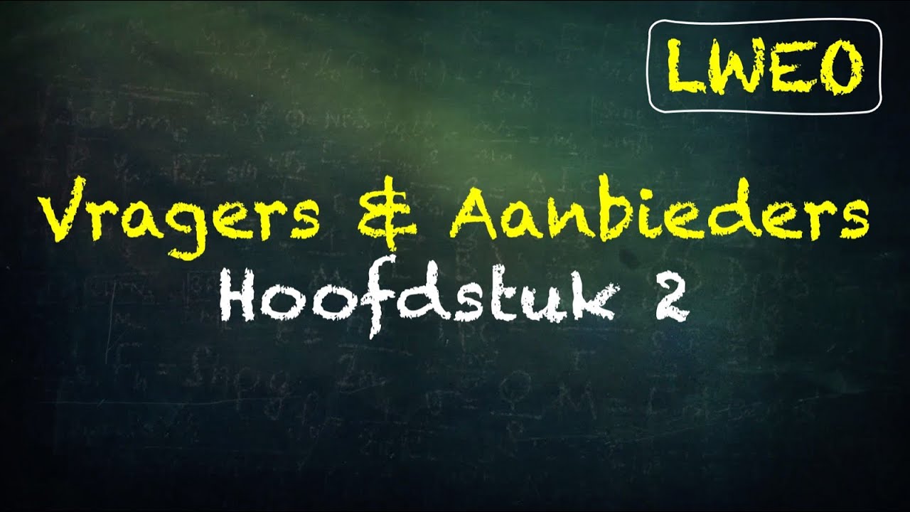 'Vragers & Aanbieders' LWEO Hoofdstuk 2 - economie havo