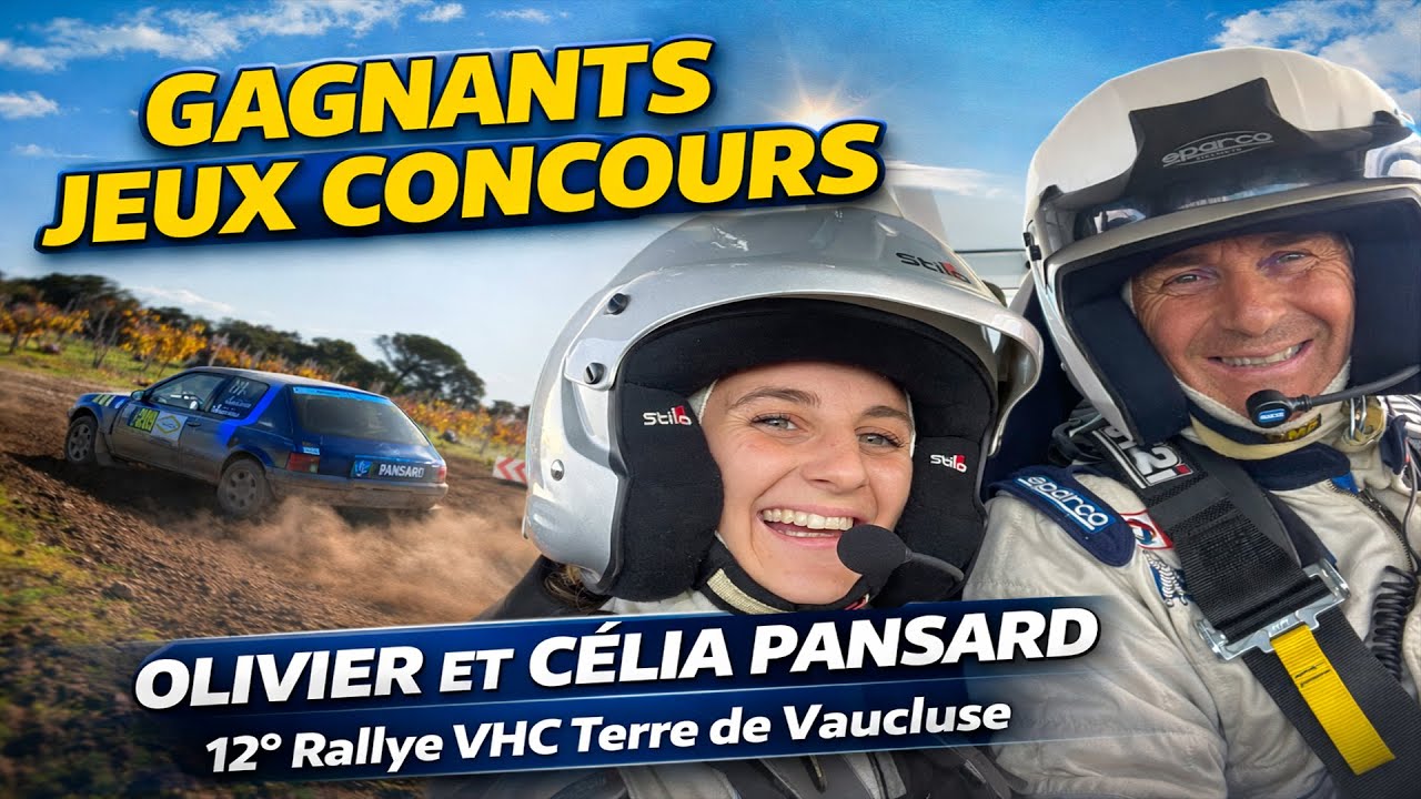 PANSARD Olivier & Célia - Gagnants Jeux concours -  12° Rallye VHC Terre de Vaucluse