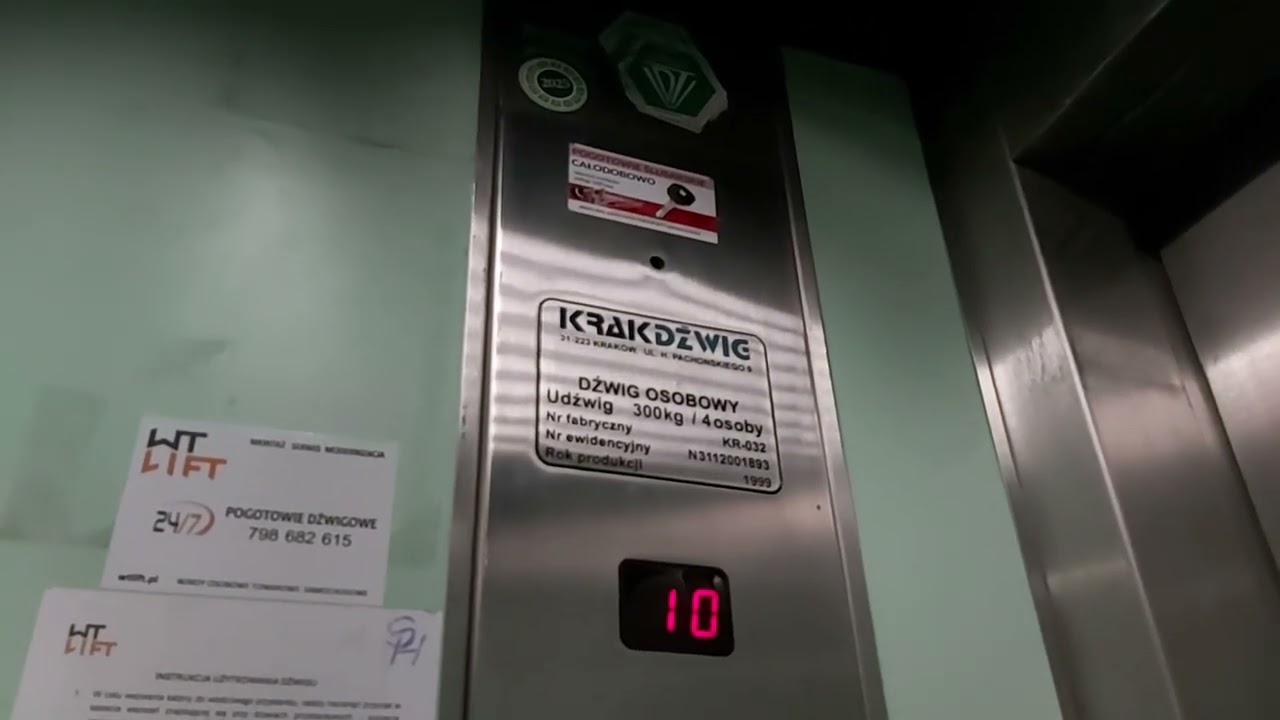 Stara winda KRAKDŹWIG z 1999 roku | Kraków, ul. Jaremy 3 | SM Krakus