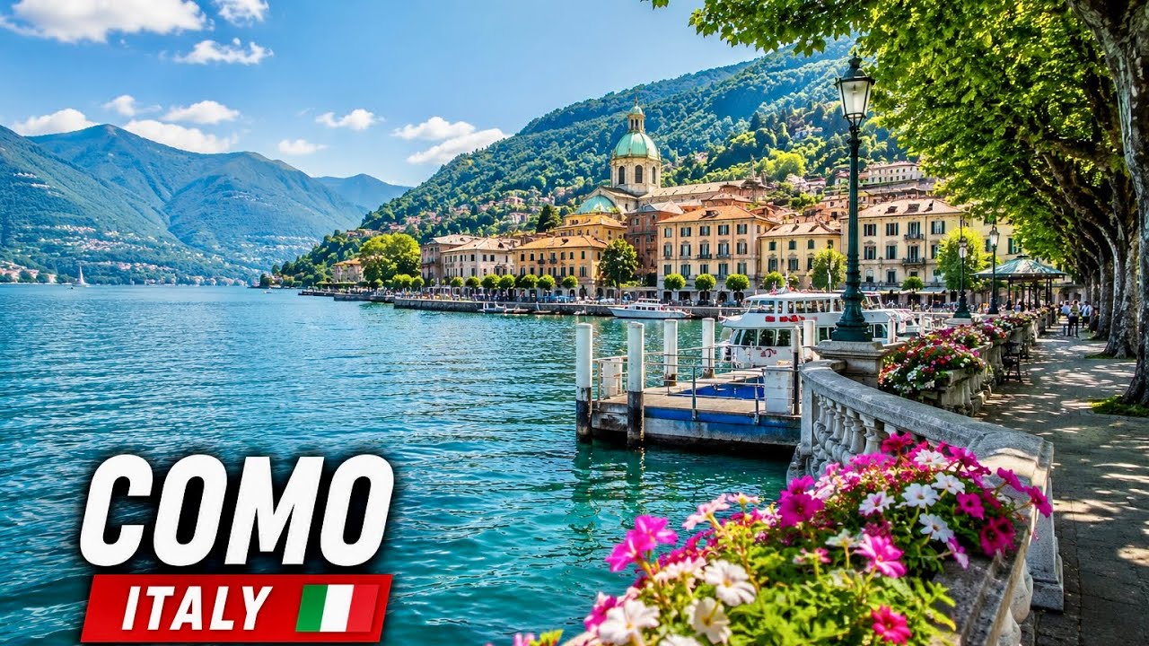 COMO, Italy 🇮🇹 Walking Tour 4K | Relaxing Lake Como Walk 