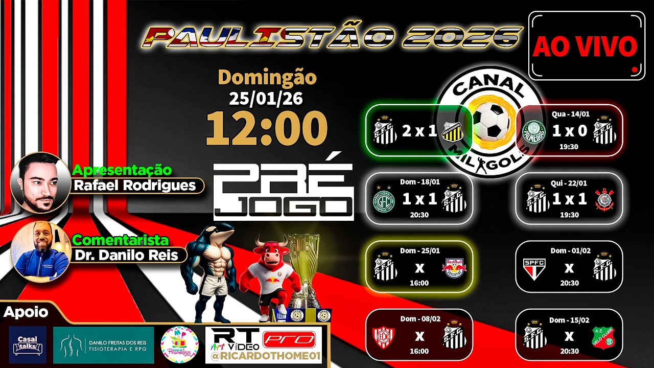 Pré-jogo Bragantino x Santos