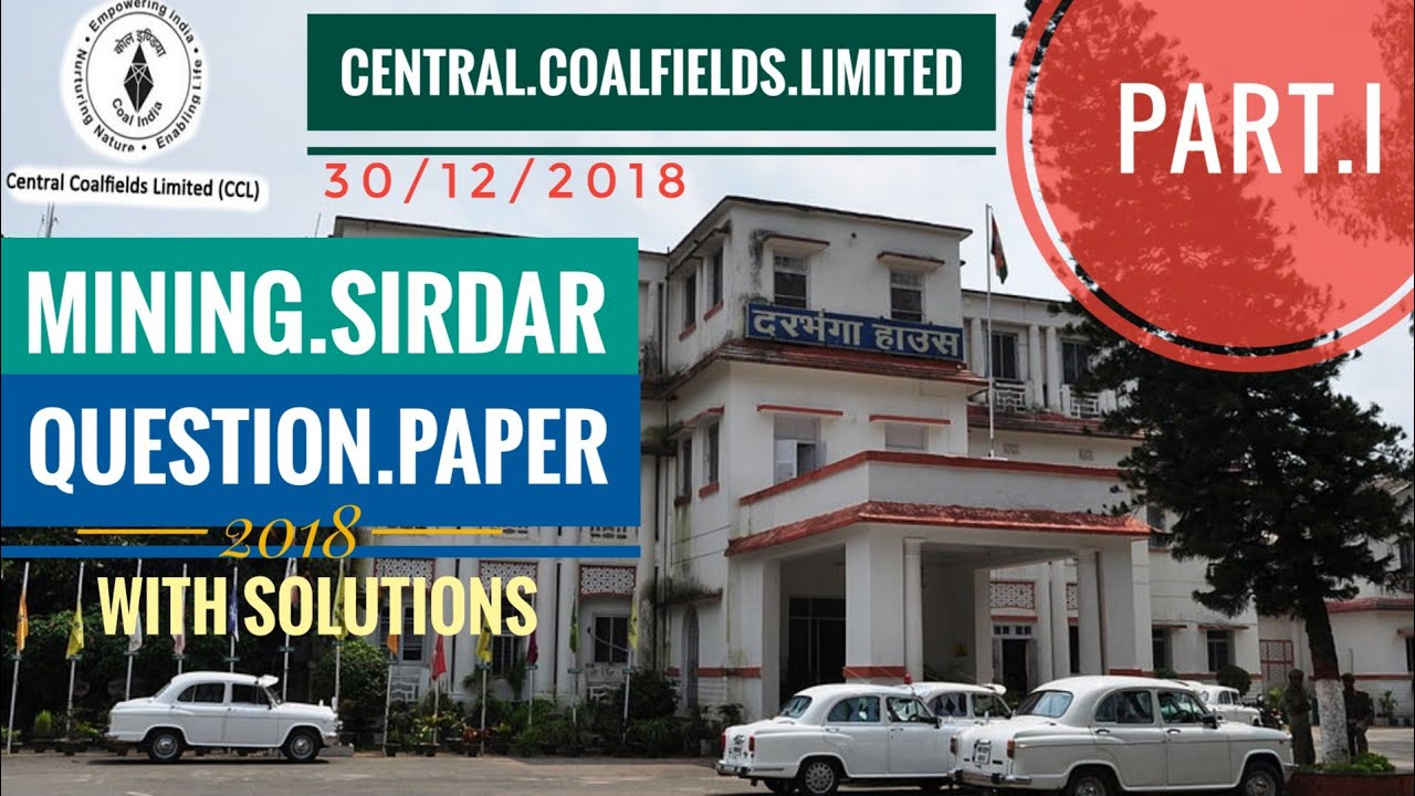 CCL - QUESTION PAPER- 2018- MINING SIRDAR