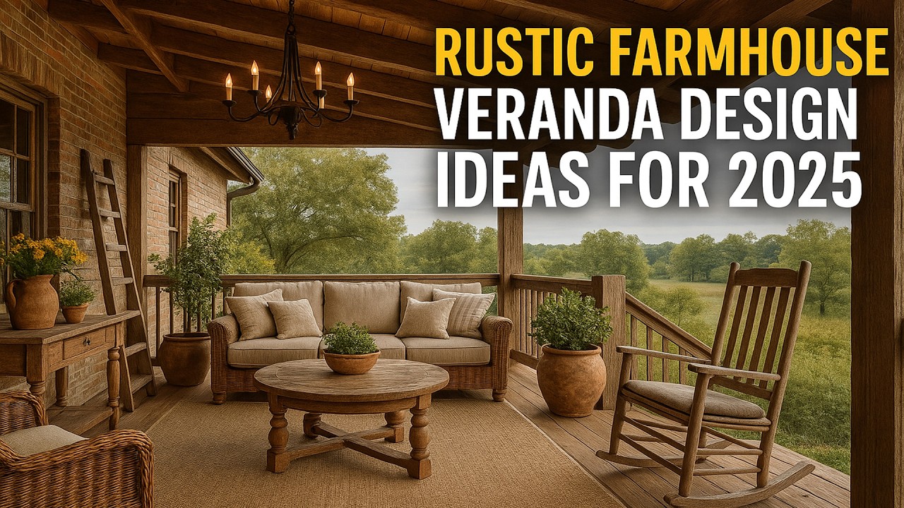 Rustic Farmhouse Veranda Design Ideas for 2025