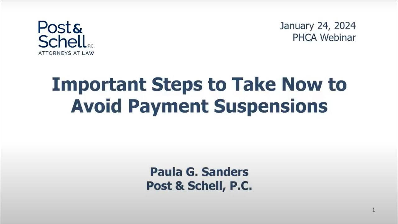 Important Steps to Take Now to Avoid Payment Suspensions