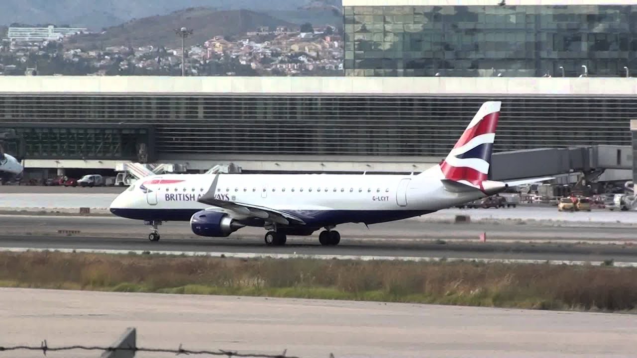 British Airways Embraer 190 G-LCYT Take Off Malaga AGP