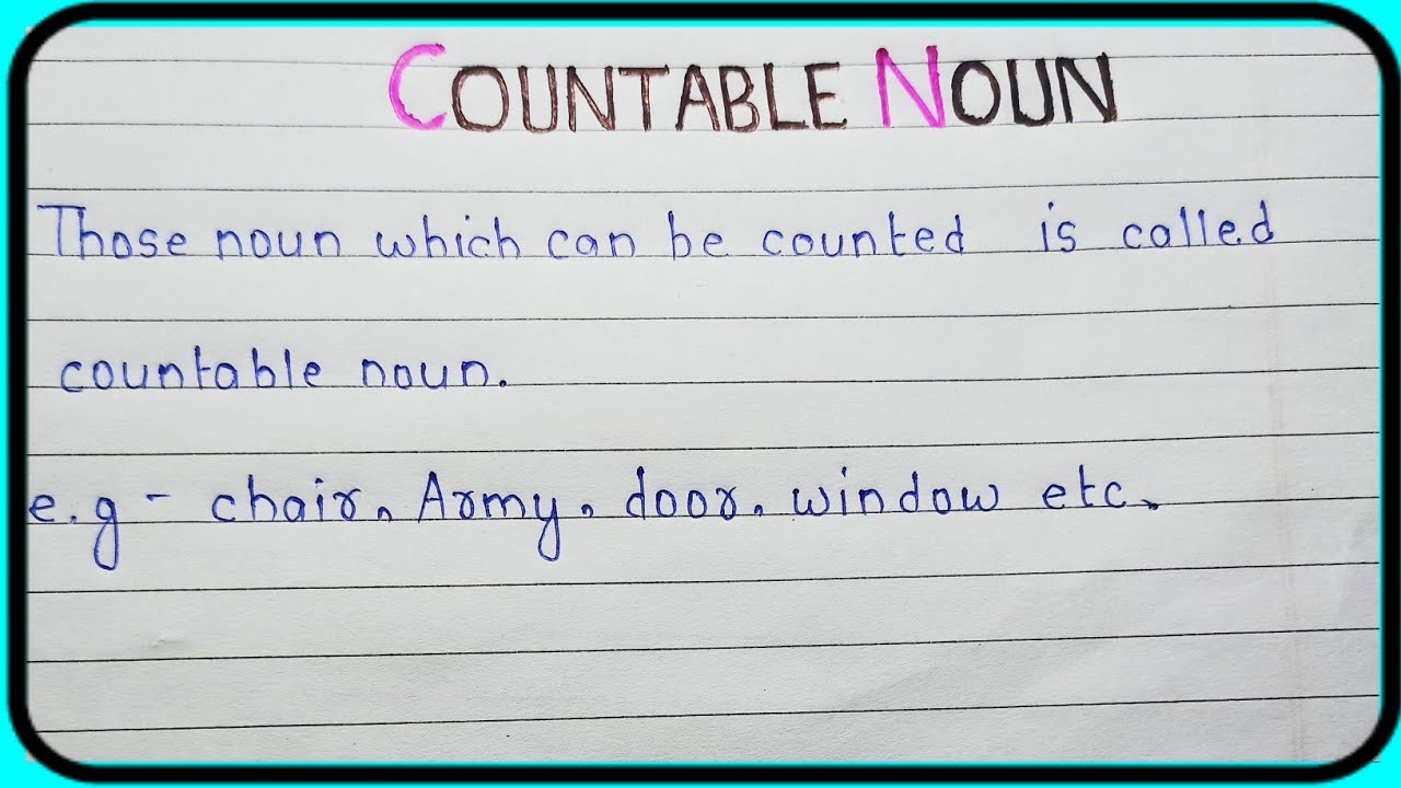 countable noun | what is countable | definition of countable noun