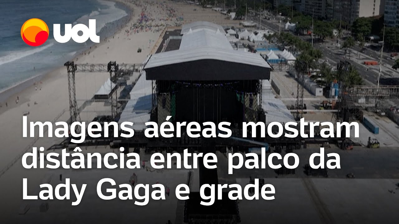 Lady Gaga em Copacabana: Vídeos mostram distância entre palco e grade para o público