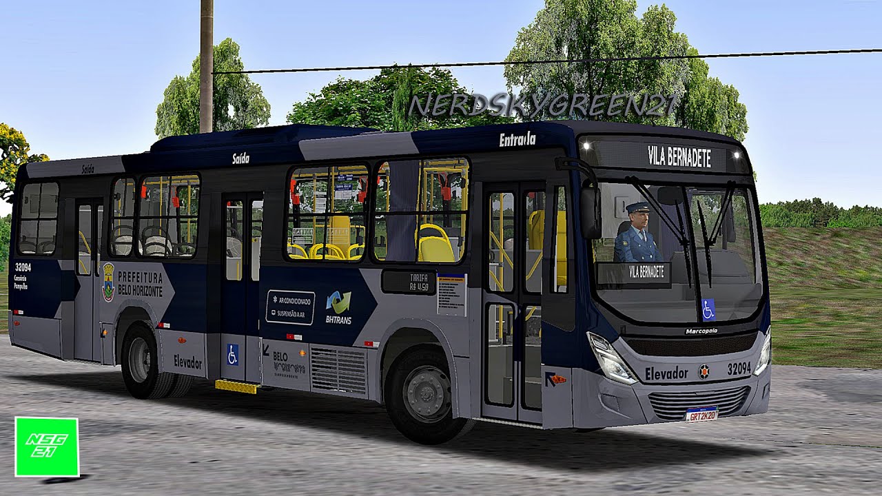 [OMSI 2] Marcopolo Torino 2014 mb of-1726L Bluetec 6 AC Padrão BHTRANS +G27/ Mapa Sul de Minas