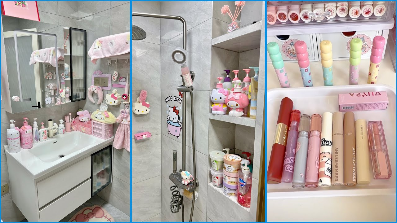 Clean the Hello Kitty Sink ✨ | Healed by Jasmine Scent 🌸 + New Pink Lipstick Unboxing 🎀💄