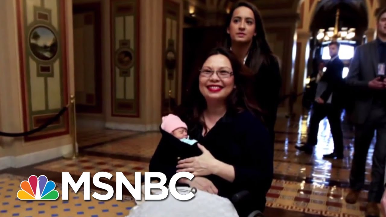 Senator Tammy Duckworth's 10-Day-Old Daughter Makes History | All In | MSNBC