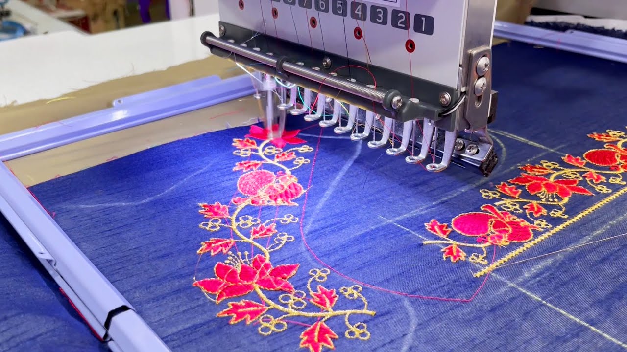 Computer Embroidery Blouse Design and Stitching | Computer Embroidery Machine | Blouse Embroidery