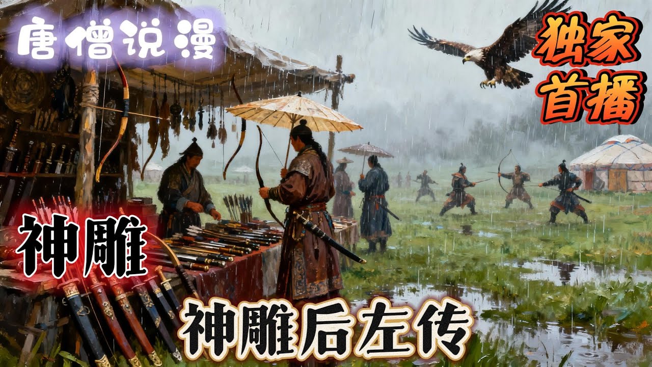 《神雕后左傳》自从小龙女逝世后杨过怒娶郭芙，而另一个蒙面人为了追求杨过不惜错付终生也要杀死杨过，究竟是什么仇，让她这么恨他，请看后左传！#穿越#有聲書 #完结文 #热血 #武俠 #金庸 #一口气看完